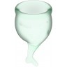 Набор зеленых менструальных чаш Feel secure Menstrual Cup