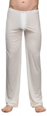 Белые полупрозрачные мужские брюки