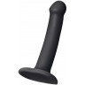 Черный фаллос на присоске Silicone Bendable Dildo S - 17 см.