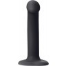 Черный фаллос на присоске Silicone Bendable Dildo S - 17 см.