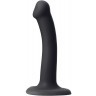 Черный фаллос на присоске Silicone Bendable Dildo S - 17 см.