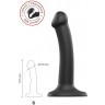 Черный фаллос на присоске Silicone Bendable Dildo S - 17 см.