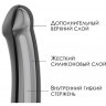 Черный фаллос на присоске Silicone Bendable Dildo S - 17 см.