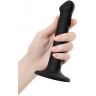 Черный фаллос на присоске Silicone Bendable Dildo S - 17 см.