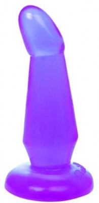 Фиолетовая анальная пробка без вибрации - 12 см.