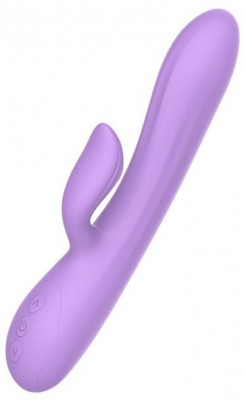 Фиолетовый вибратор-кролик Purple Rain - 23 см.