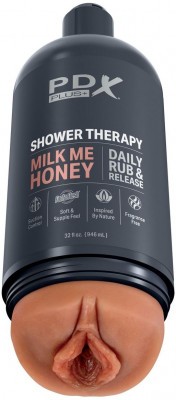 Мастурбатор-вагина цвета карамели Shower Therapy Milk Me Honey