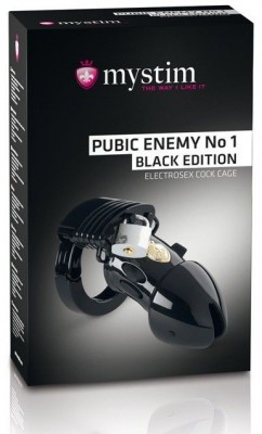 Пояс верности с электростимуляцией Mystim Pubic Enemy No1 Black Edition