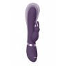 Фиолетовый вибромассажер-кролик Taka - 21,3 см.