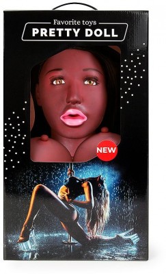 Темнокожая надувная секс-кукла с вибрацией Лионелла