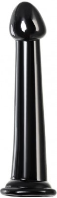 Черный фаллоимитатор Jelly Dildo M - 18 см.