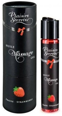 Массажное масло с ароматом клубники Huile de Massage Gourmande Fraise des Bois - 59 мл.