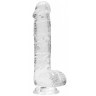 Прозрачный фаллоимитатор Realrock Crystal Clear 7 inch - 19 см.