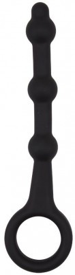 Черная анальная ёлочка Pleasure Piston - 17,5 см.