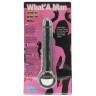 Чёрная насадка на пенис для анальной стимуляции WHATA MAN - 16 см.