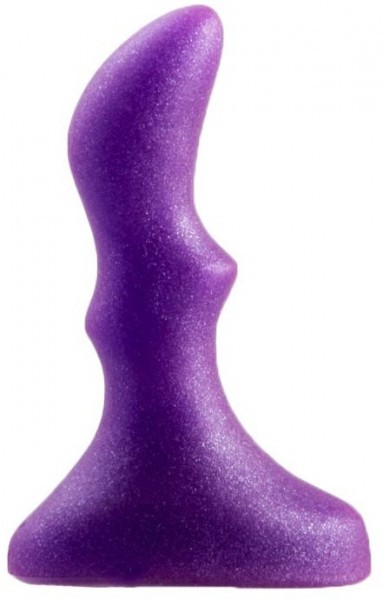 Фиолетовый анальный стимулятор Small ripple plug - 10 см.