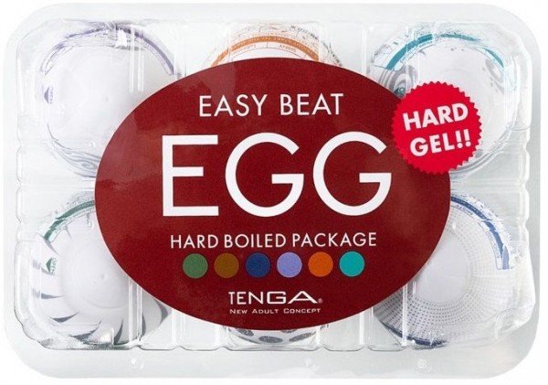 Набор из 6 мастурбаторов Tenga EGG II Hard Boiled с различным рельефом