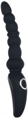 Черная анальная виброелочка Magic Stick - 22,6 см.