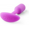 Розовая пробка для ношения B-vibe Snug Plug 1 - 9,4 см.