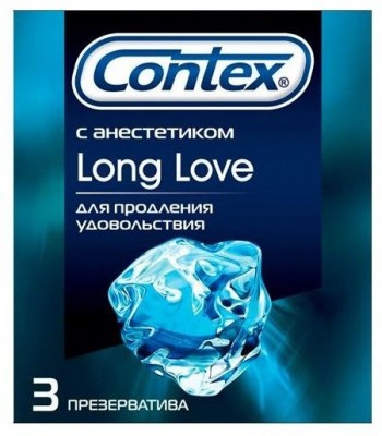 Презервативы с продлевающей смазкой Contex Long Love - 3 шт.