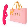 Ярко-розовый реалистичный вибратор-кролик JRX - 25 см.