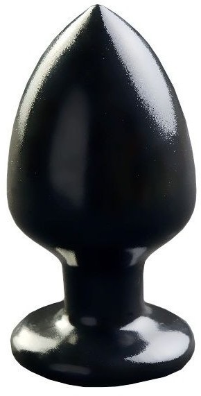 Черная большая анальная пробка MAGNUM 10 - 14,5 см.