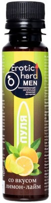 Биостимулирующий концентрат для мужчин  Erotic hard  со вкусом лимона и лайма - 100 мл.