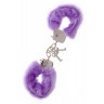 Фиолетовые меховые наручники METAL HANDCUFF WITH PLUSH LAVENDER