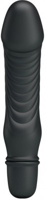 Черный мини-вибратор Stev -13,5 см.