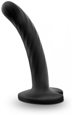Черный анальный фаллоимитатор на присоске Twist Small - 11,4 см.