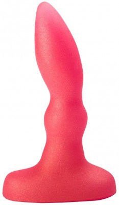 Розовая гелевая пробочка с каплевидным кончиком - 10 см.