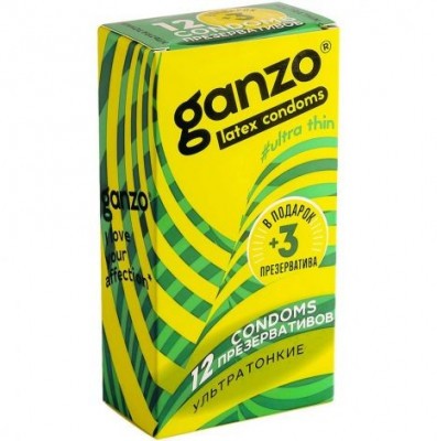 Ультратонкие презервативы Ganzo Ultra thin - 15 шт.