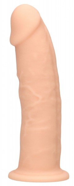 Телесный фаллоимитатор без мошонки Silicone Dildo Without Balls - 15,3 см.