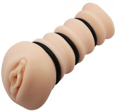 Мастурбатор-вагина с утягивающими кольцами Rossi Flesh 3D