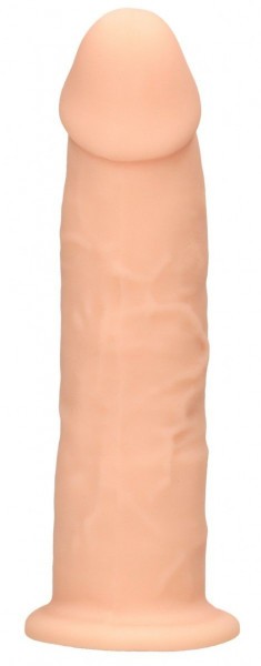 Телесный фаллоимитатор без мошонки Silicone Dildo Without Balls - 19,2 см.