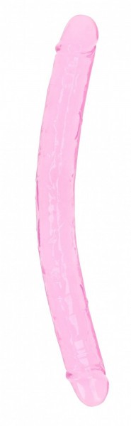Розовый двусторонний фаллоимитатор - 45 см.