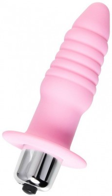 Розовая анальная вибровтулка Princess - 9 см.