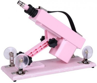 Розовая секс-машина с проводным пультом и 5 насадками
