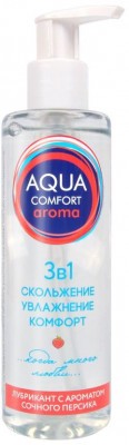 Гель-лубрикант на водной основе Aqua Comfort Aroma с ароматом персика - 195 гр.