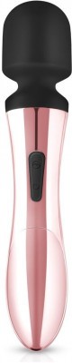 Черно-розовый вибромассажер Nouveau Curve Massager - 21 см.