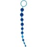Голубая анальная цепочка Beads of Pleasure - 30 см.
