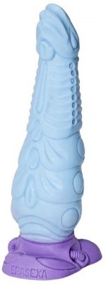Голубой фантазийный фаллоимитатор  Снежный дракон  - 28,5 см. 