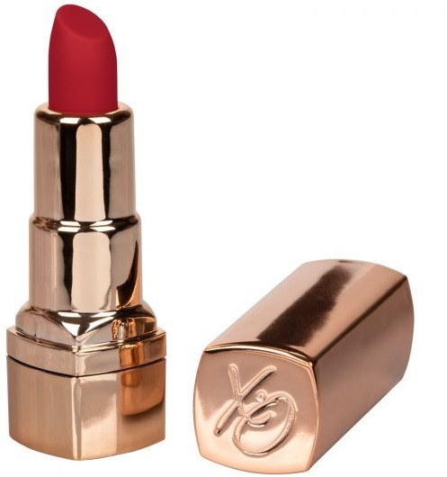 Золотистый вибратор-помада с красным мягким кончиком Hide   Play Rechargeable Lipstick