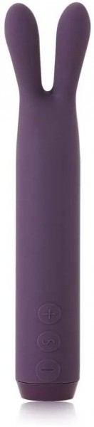 Фиолетовый вибратор с ушками Rabbit Bullet Vibrator - 8,9 см.