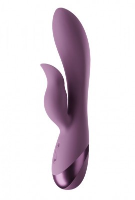 Фиолетовый перезаряжаемый вибратор Ida - 19,6 см.