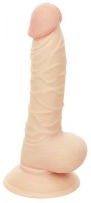 Телесный фаллоимитатор на присоске G-GIRL STYLE 7INCH DONG - 17,8 см.
