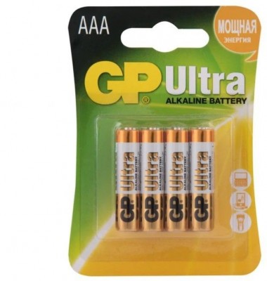 Батарейки алкалиновые GP Ultra Alkaline 24А AАA/LR03 - 4 шт.