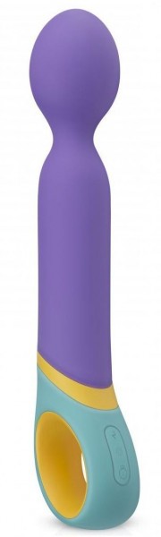 Фиолетовый вибромассажер Base Wand Vibrator - 24 см.