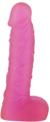 Розовый фаллоимитатор XSKIN 7 PVC DONG TRANSPARENT PINK - 18 см.