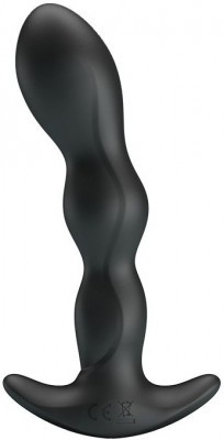 Черный анальный стимулятор простаты с вибрацией Special Anal Massager - 14,5 см.